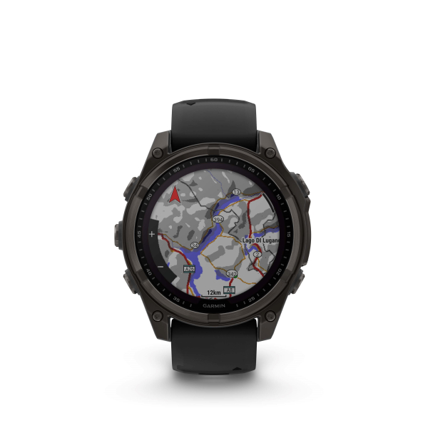 GARMIN Fenix 8 Solar Sapphire, Graphit/Titan Carbongrau DLC , 47mm (010-02906-11)